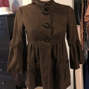 Nanette Lepore Striped 3/4 Sleeve Jacket
